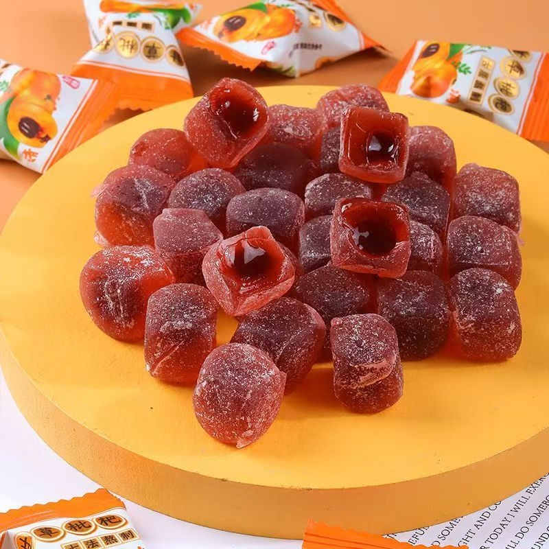 甘草枇杷膏爆浆夹心软糖清凉润喉水果味休闲小零食糖果喜糖批发