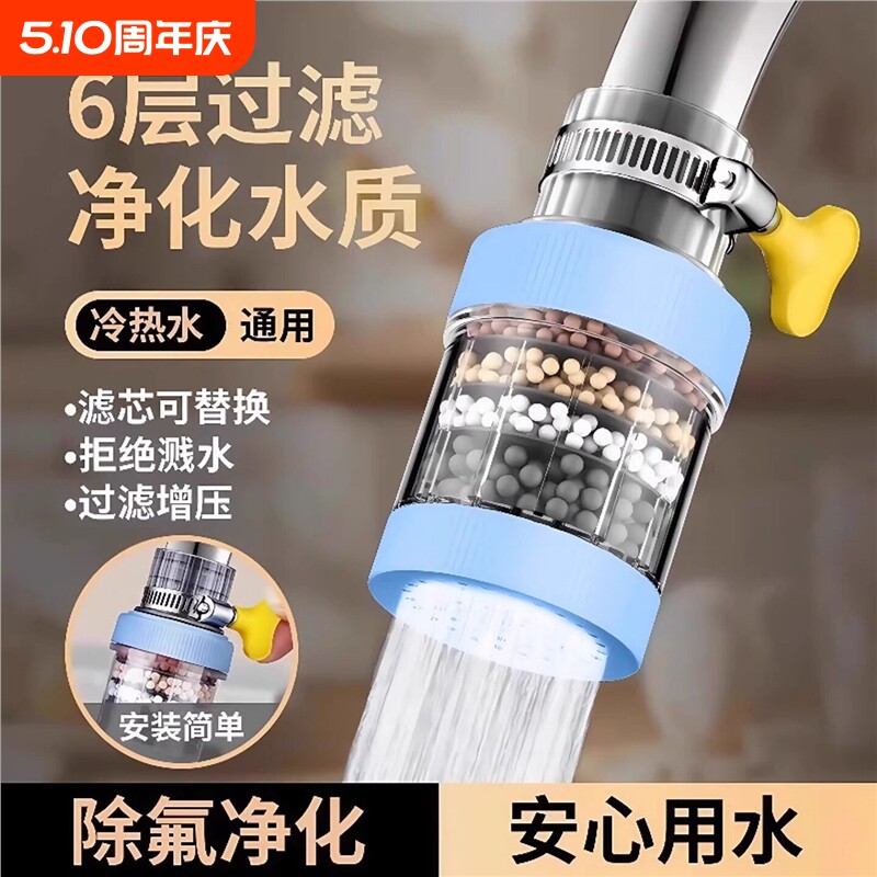 水龙头延伸过滤器万能通用防溅嘴厨房专用净水器家用自来水直饮水