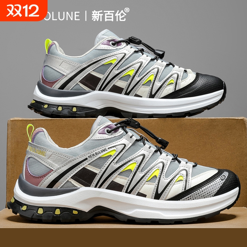 NEW BOLUNE新百伦秋季透气网面男女休闲老爹鞋运动增高跑步登山鞋