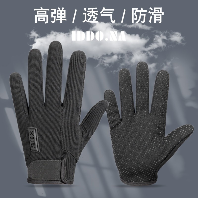 春夏男薄款全指手套防晒户外骑行运动自行车开车防滑耐磨半指手套