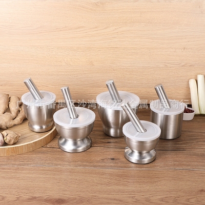 304不锈钢捣蒜器研磨器不锈钢捣药盅不锈钢蒜泥器拍蒜蓉