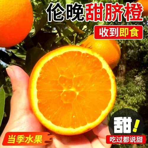 (爆甜)新鲜秭归伦晚脐橙当季水果整箱批发特级正宗薄皮大果多规格