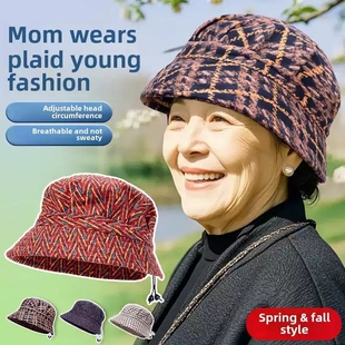 50多岁妈妈帽子女适合中年人老太太奶奶的洋气时髦春秋薄款遮阳