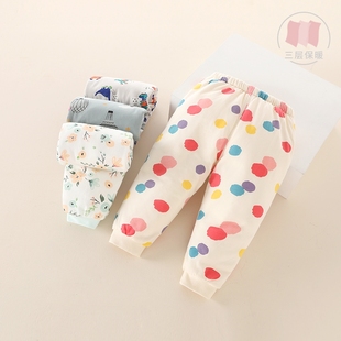 夹棉春秋外穿男女童冬装 睡裤 长裤 冬季 秋冬薄棉 婴儿棉裤 宝宝保暖裤