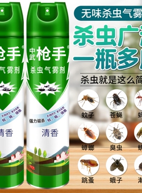 中武枪手杀虫剂气雾剂家用室内灭蚊子蟑螂药非无毒喷雾强力多种