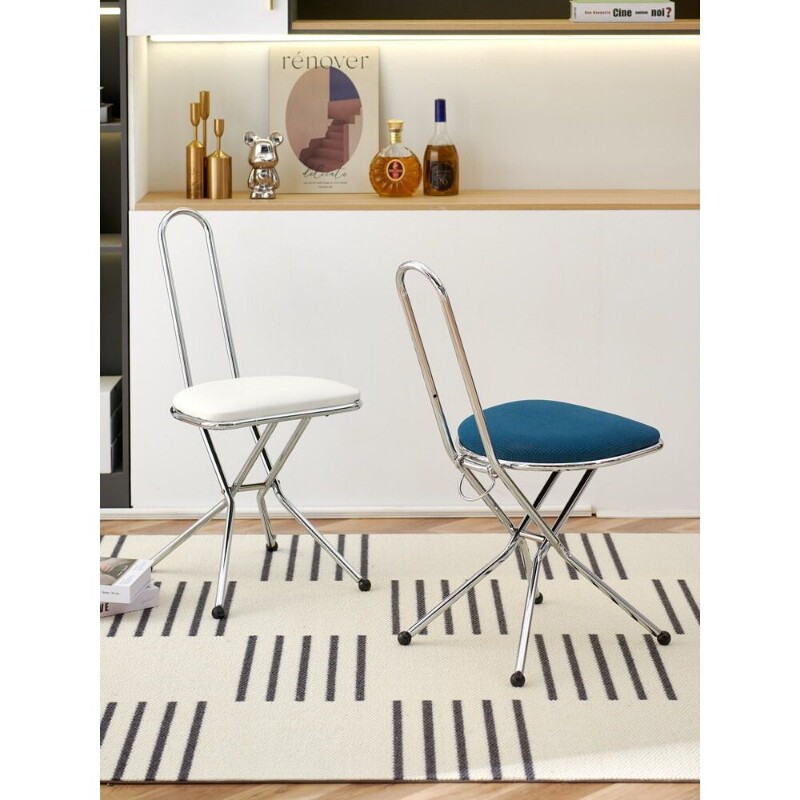 a北欧家居化妆椅北欧现代简约折叠餐椅卧室梳妆椅餐厅咖啡店椅子