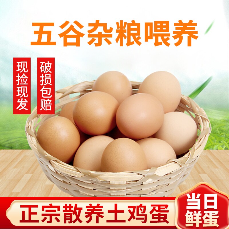 农家林间散养土鸡蛋鲜鸡蛋谷物鸡蛋营养早餐蛋草鸡蛋月子蛋谷物蛋