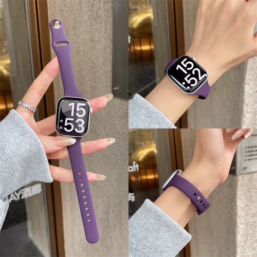 新款斜切歪头小蛮腰适用苹果iwatch11/10/9/8表带SE反扣硅胶Ultra
