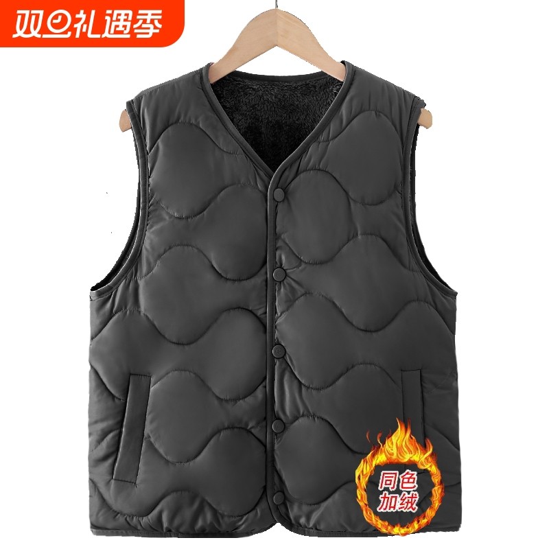 秋冬季保暖加绒加棉休闲情侣马夹