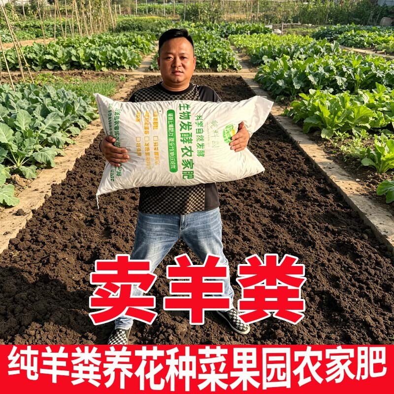 皖科园羊粪发酵有机肥颗粒花卉专用羊粪蛋养花肥蔬菜绿植果树种菜