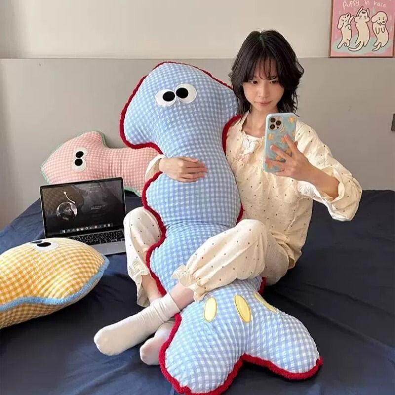 多巴胺鱼骨抱枕女生抱睡觉专用夹腿长条枕玩偶可拆洗沙发床上靠枕