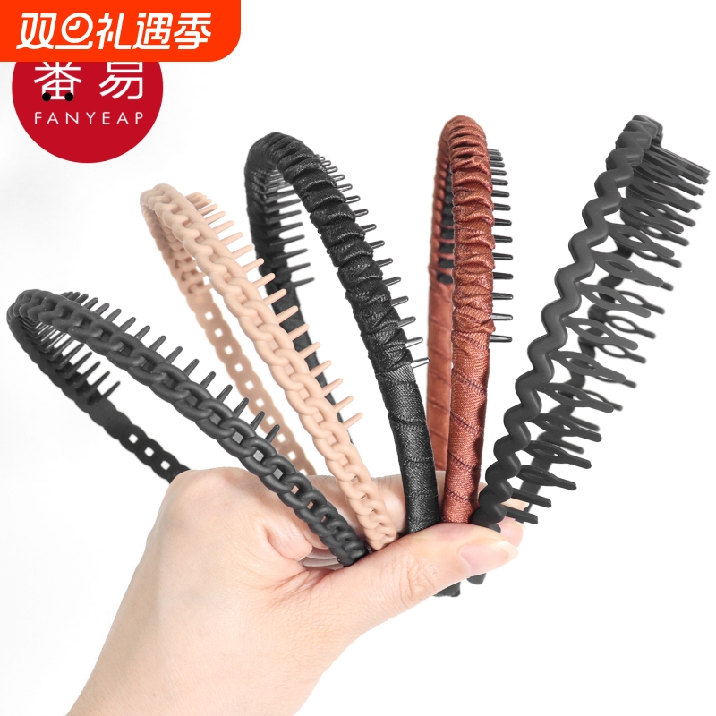 发箍/带齿B1vl0-夏天带齿洗脸头发发箍女士碎发发卡头饰压发圈