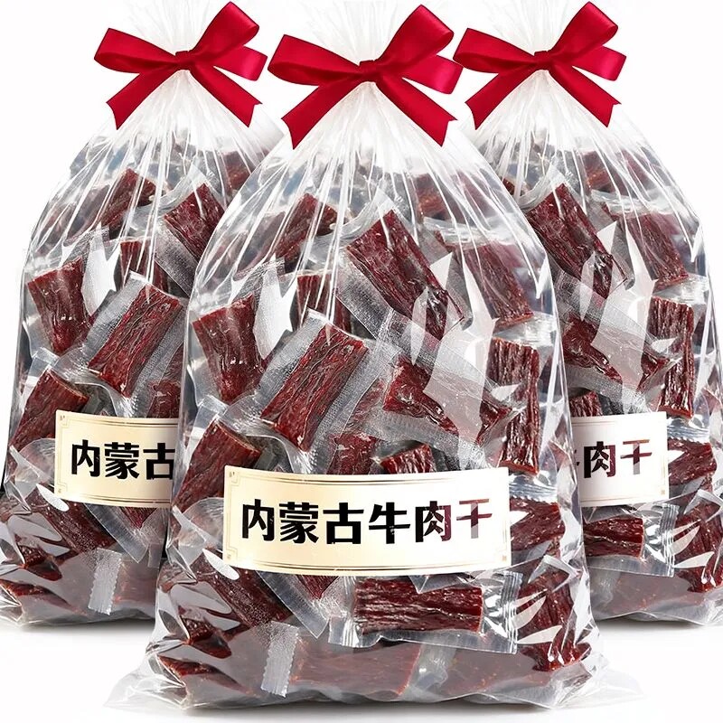内蒙古风干牛肉干休闲零食解馋办公室儿童孕妇独立小包装健康原切