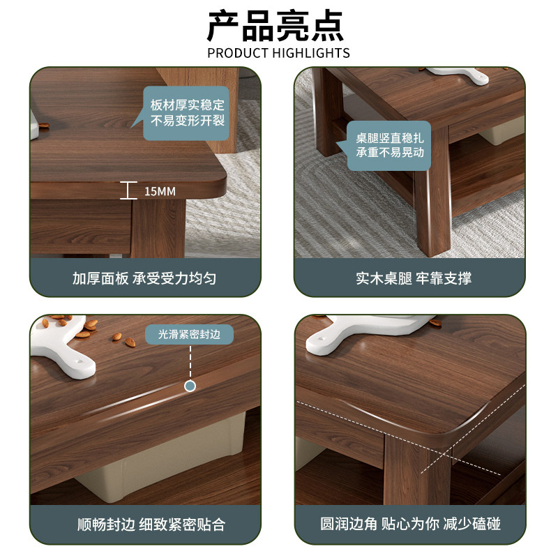 Журнальный столик Simple Tea Table из массива дерева в современном стиле