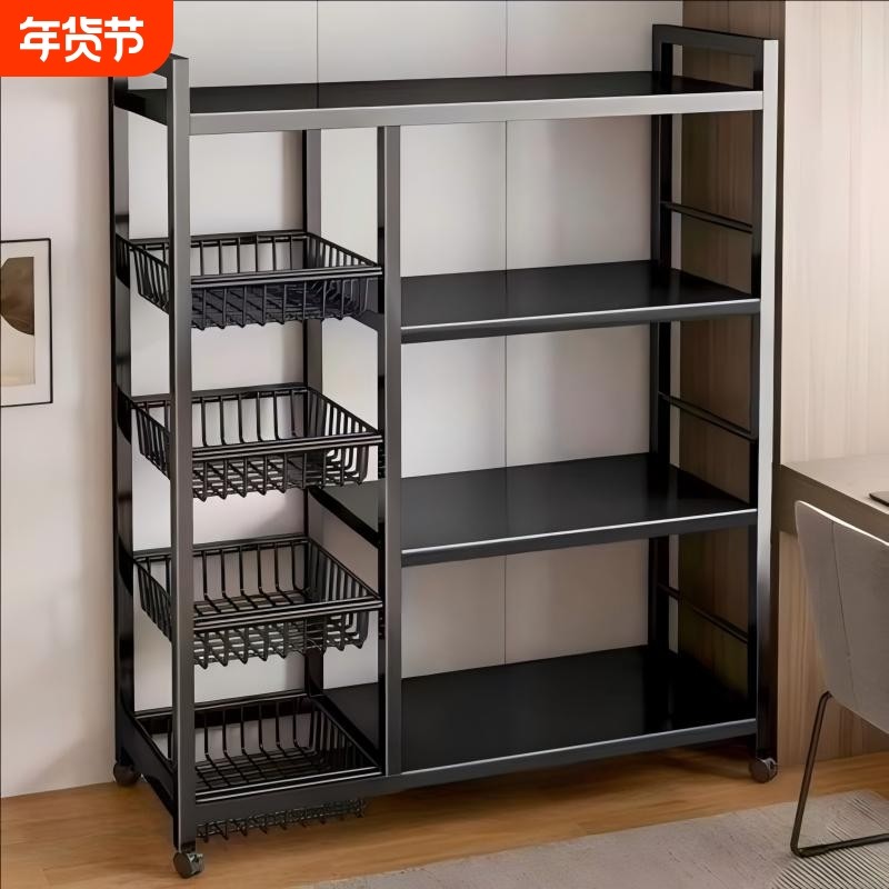 厨房置物架落地多层蔬菜家用多功能锅架微波炉储物架厨柜收纳架子