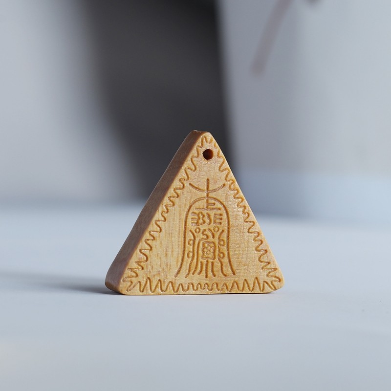 紫檀木三角平安牌文玩配件手工diy手串手链时尚饰品配饰