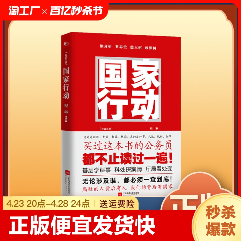 正版速发国家行动程琳无论涉及到谁都将一查到底悬疑推理警匪破案犯罪打黑除恶刑侦探笔记官场小说现当代文学bxy