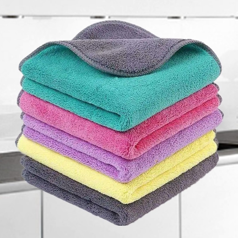 洗碗抹布不沾油洗碗巾洗碗布不掉毛吸水百洁布厨房专用双面双层