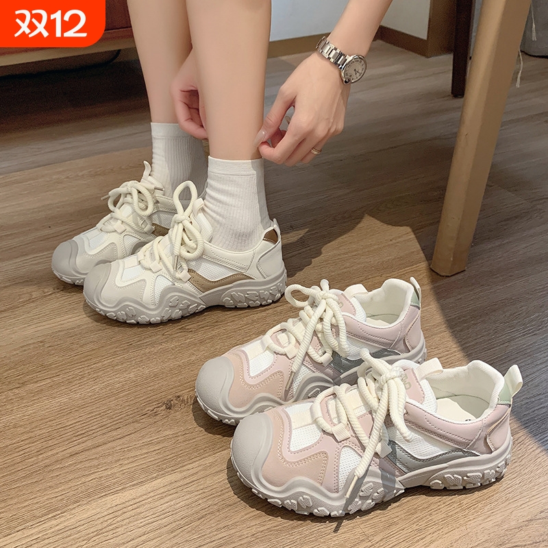 品牌断码运动鞋女鞋子2025新款爆款夏季厚底百搭小白鞋软底轻便跑