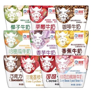 天津海河牛奶新品混合多口味8袋巧克力咖啡草莓儿童水果奶饮早餐