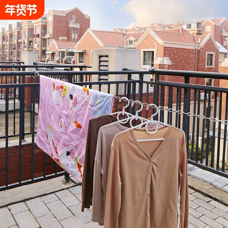 不锈钢晾衣绳链条晒被子神器阳台凉衣绳铁链加粗晾衣服钢丝绳室外,家装主材,钢丝绳,淘宝优惠券,粉丝福利购,淘宝优惠卷