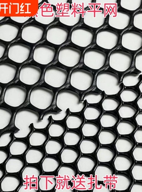 小孔黑色塑料网养殖网阳台防护网防猫封窗网格围栏防掉东西阳台网