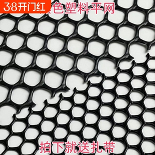 小孔黑色塑料网养殖网阳台防护网防猫封窗网格围栏防掉东西阳台网