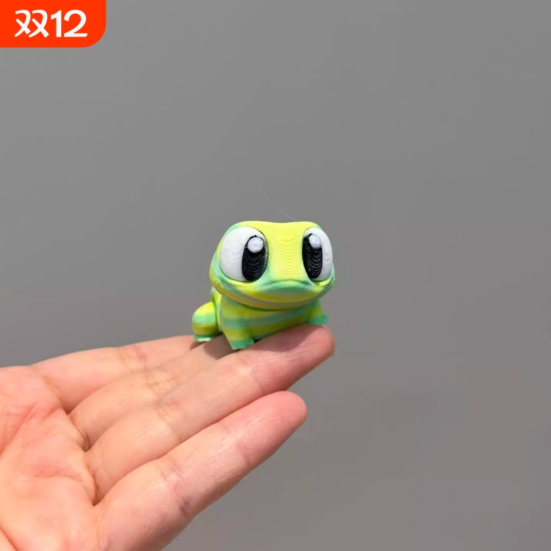 爆款打印可爱青蛙玩具萌物桌面摆件模型潮玩可爱创意仿真动物青蛙