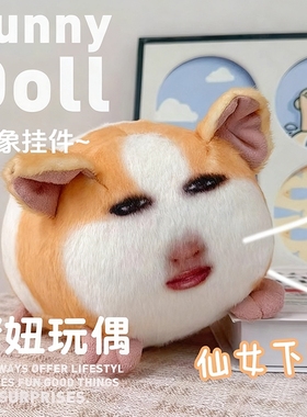 猪妞挂件毛绒玩具搞怪荷兰猪玩偶会发声表情包公仔仙女下凡语音