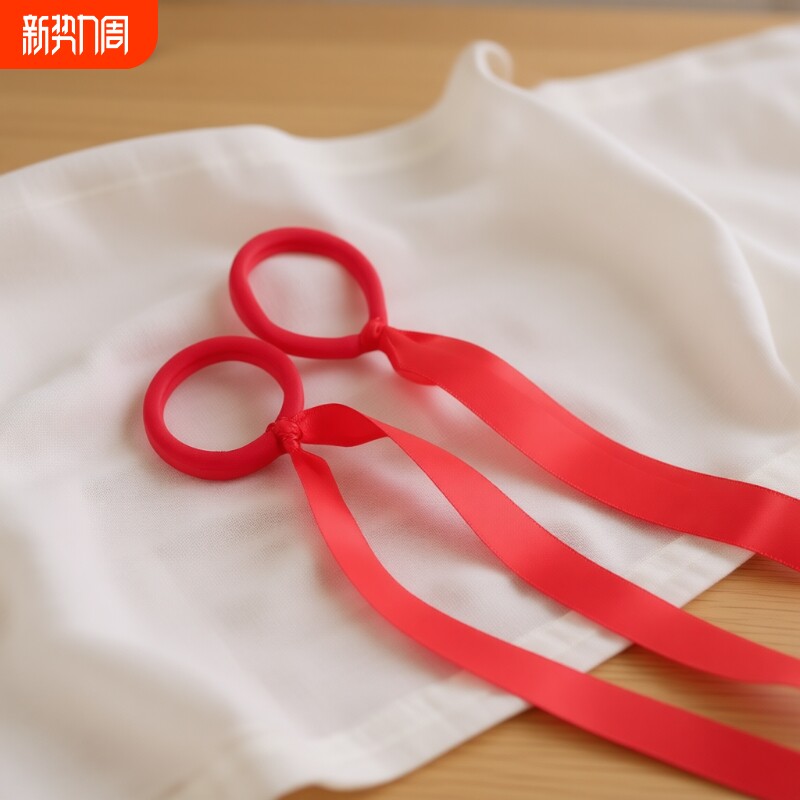 超萌儿童哪吒头饰演出头发饰品发带超仙女孩cos表演女童红色发绳