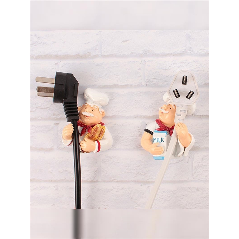 厨房电线挂钩插座电源线收纳挂架电器支架插头固定器免打孔创意