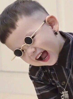 金属框小圆形太子儿童太