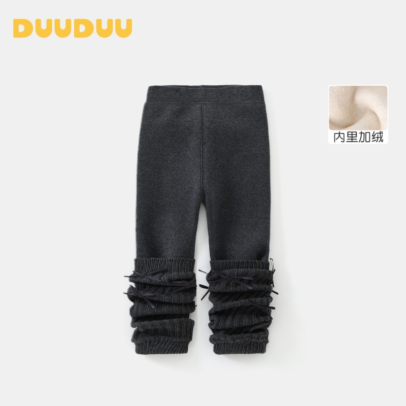 DUUDUU女童冬季洋气加绒打底裤