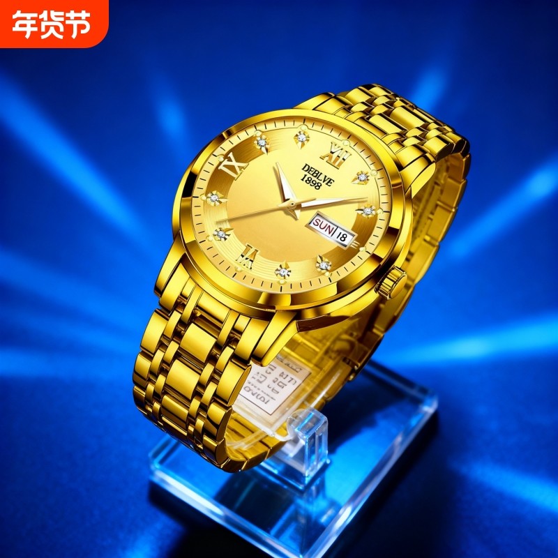 名牌男士手表正品官方旗舰瑞士非机械手表男款2024新款防水石英表