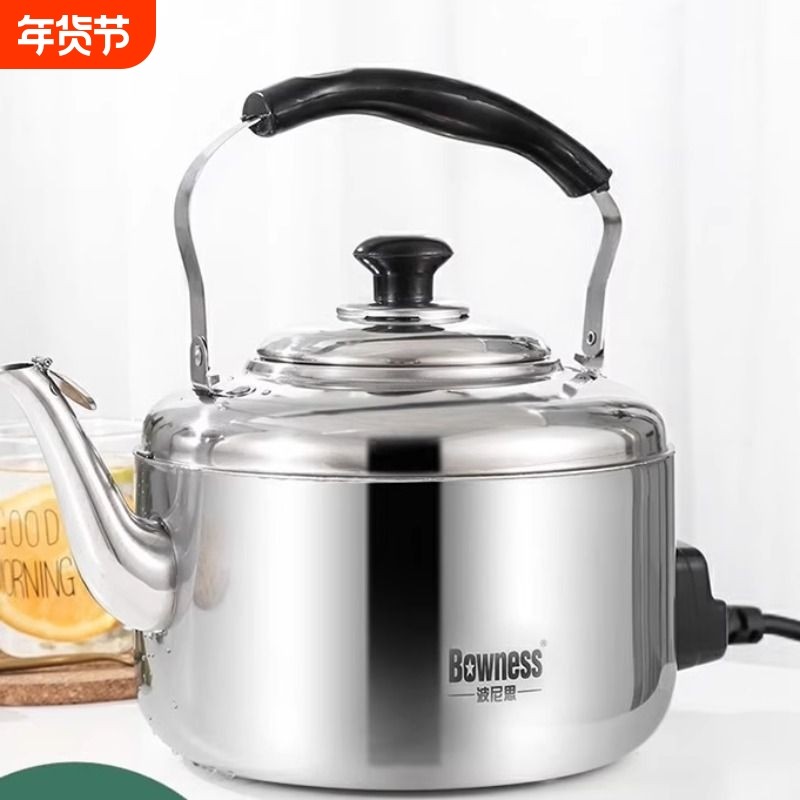 304不锈钢大容量电热水壶插电式电磁炉用鸣笛牌烧水壶