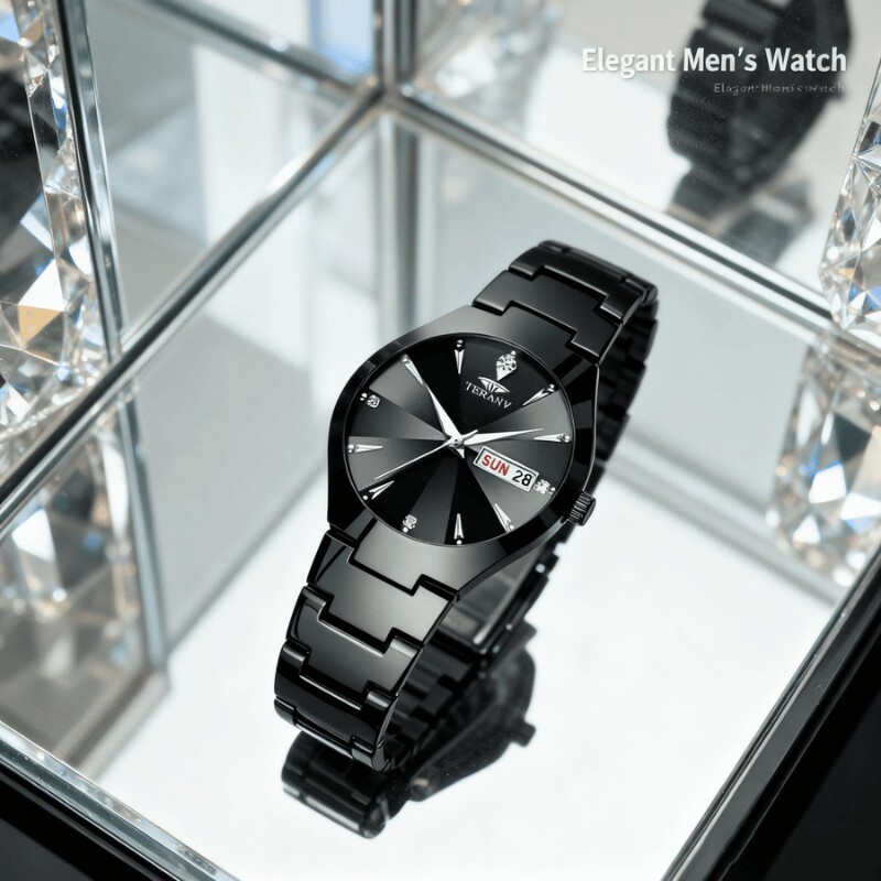 手表男款全自动男表数字双日历防水腕表男机械风全自动防水高级感