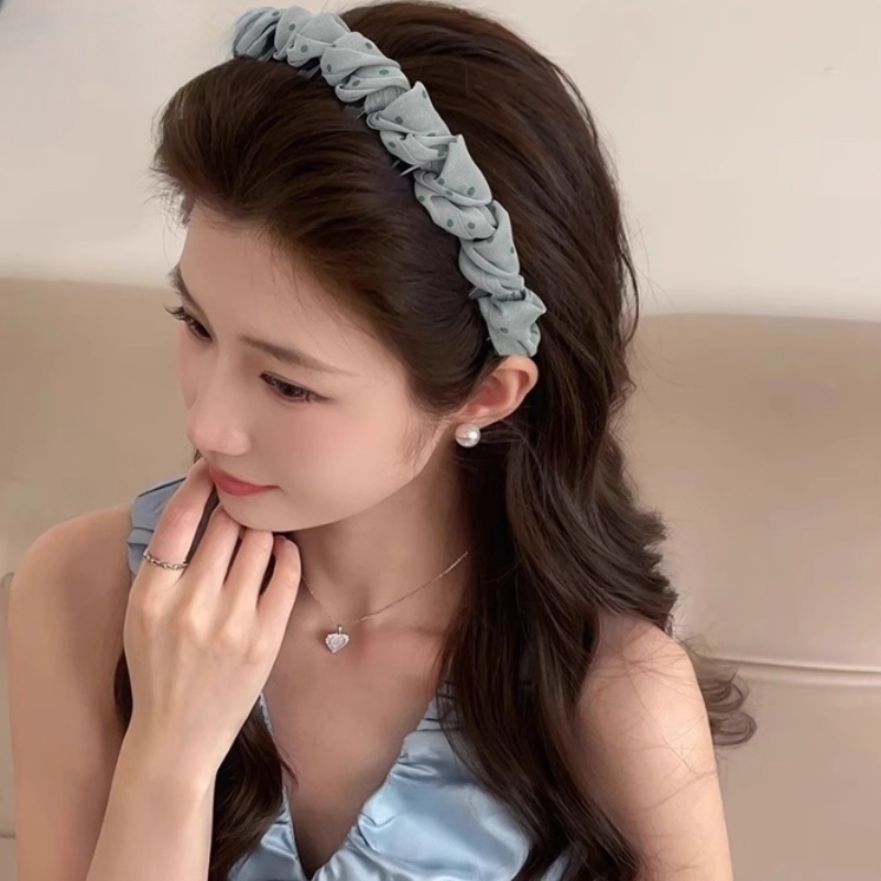 发箍女2025新款洗脸高颅顶高级感洋气时尚日常外戴夏天波点头发饰