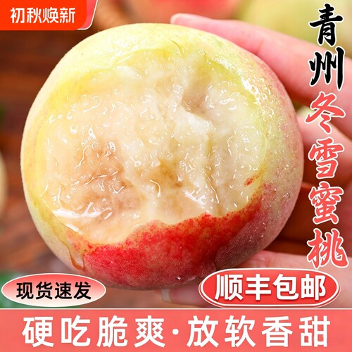 脱骨离核纯甜脆桃子青州蜜桃