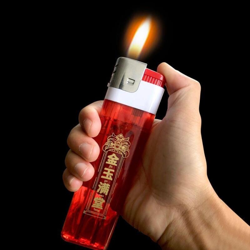 抖音同款巨无霸黄金万两明火打火机15.5厘米超大号送男生礼物