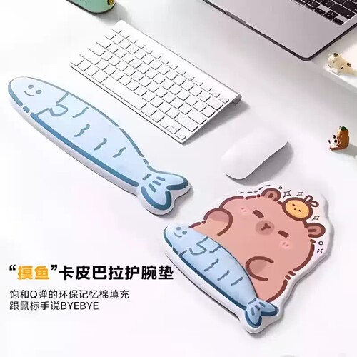 创意卡皮巴拉鼠标垫护腕女生办公