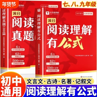 现货速发学而思阅读理解有公式新初中语文阅读满分系列答题模板技巧专项训练通用备战中考必刷题训练书L文言文网校