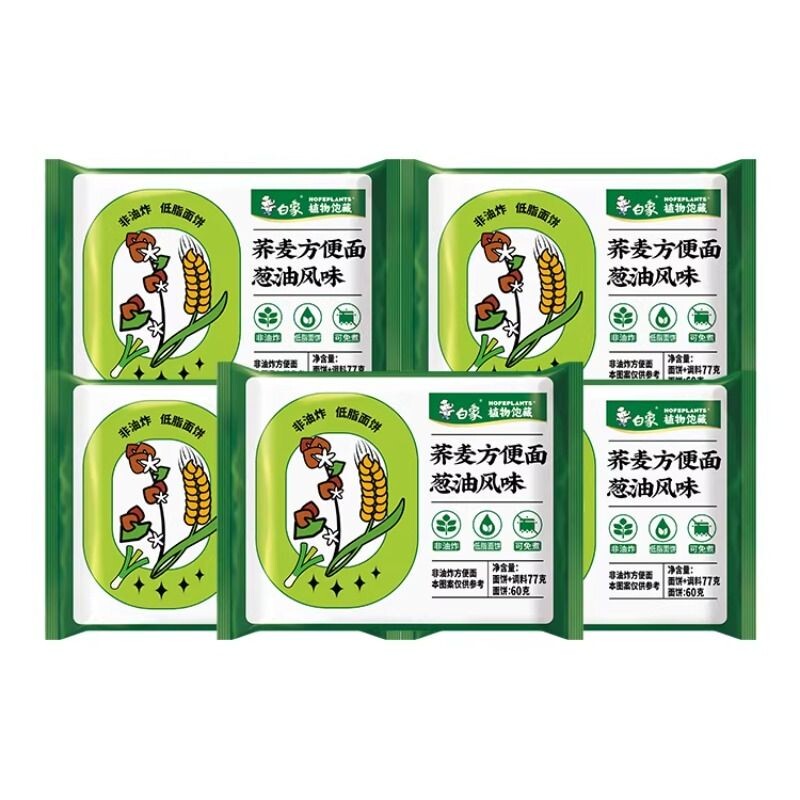 白象荞麦方便面有料葱油味*5袋起