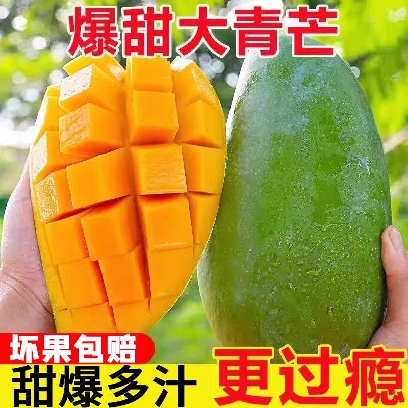 越南大青芒果5斤新鲜水果当季整箱现摘大芒果9农场热带时令客服