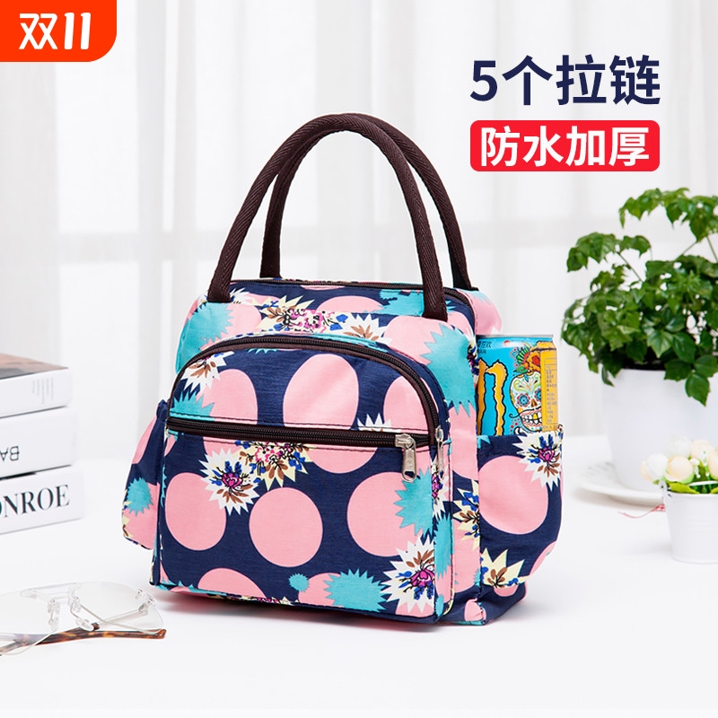手提包便当饭盒袋新款女包防水妈妈中年上班小布包手拎保温精致