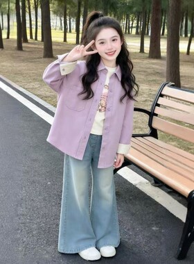 女童衬衫春秋季2026新款