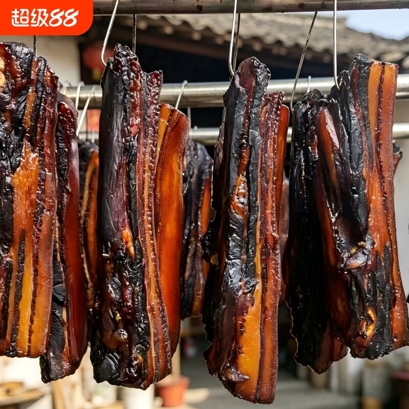 烟熏腊肉三线五花腊肉江西农家老式烟熏肉非湖南四川重庆特产柴火