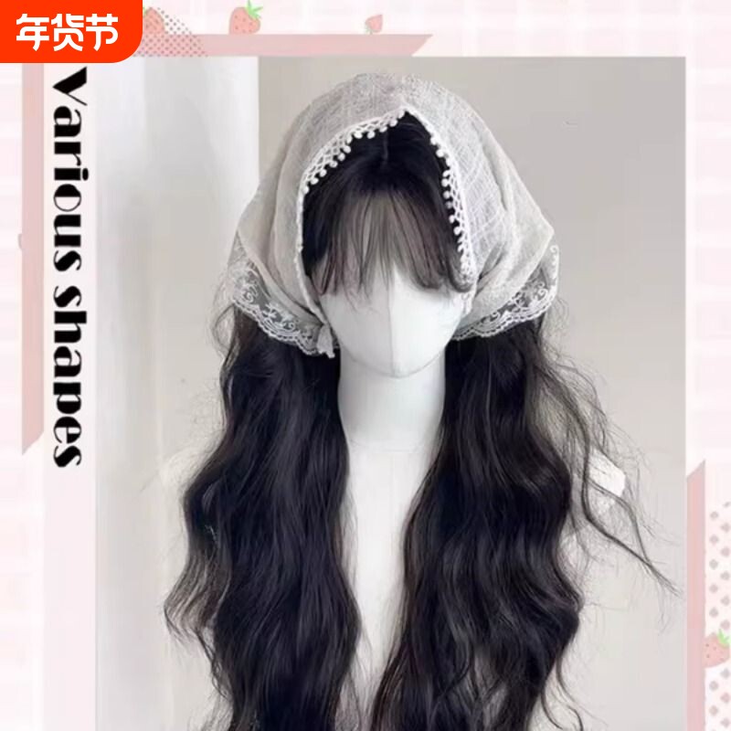 甜心兔【不用戴发网】秋冬新款羊毛卷仿真长卷发高颅顶无痕假发女