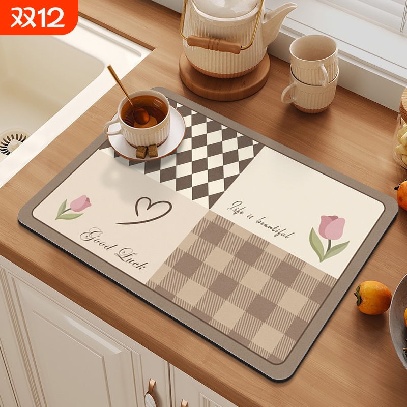 露嬉家坊台面沥水垫碗盘干燥垫