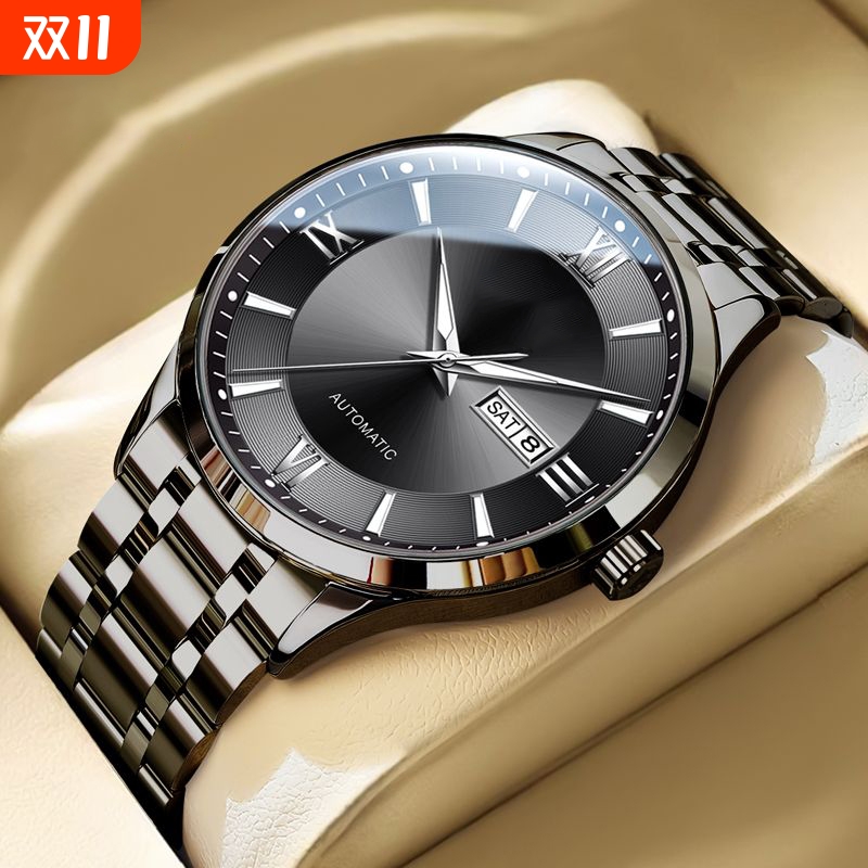 全自动名牌手表男士非机械表学生潮流镂空全自动十大防水男款正品