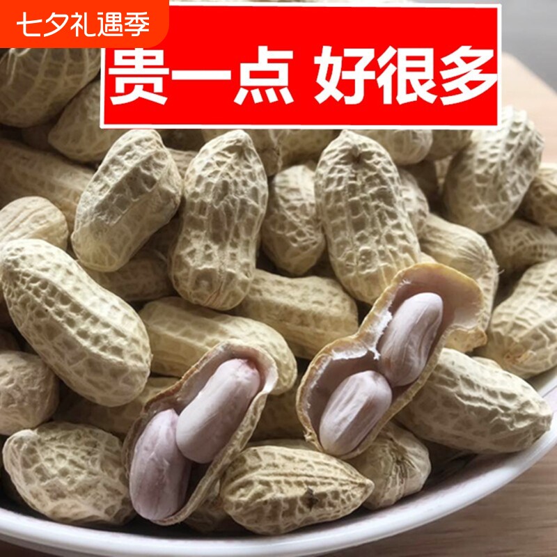 龙岩水煮湿烤花生盐水带壳500g两袋装特产花生年货咸干原味好吃的